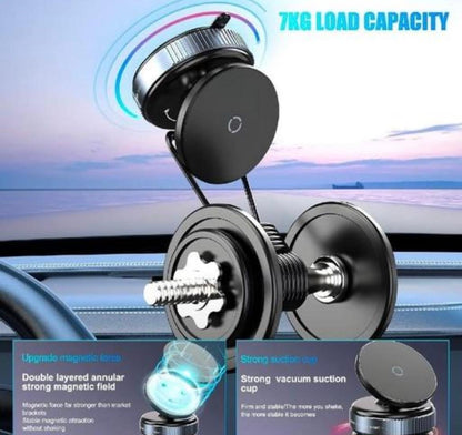 Car Dashboard Phone Holder 360° Vacuum Magnetic Phone Stand